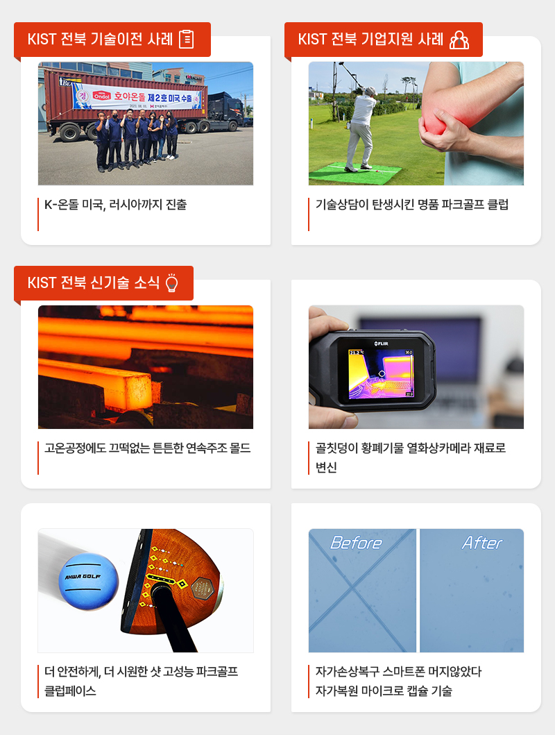  kist 전북 신기술 소식,kist 전북 기술이전 사례,kist 전북 기업지원사례