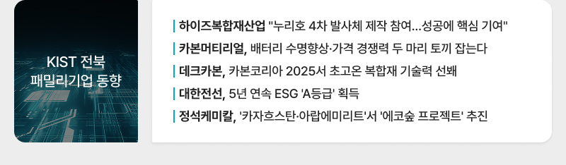 KIST 전북 패밀리기업 동향